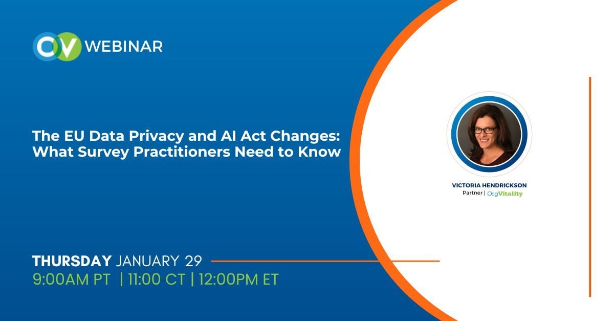Upcoming Webinar | The EU Data Privacy & AI Act Changes: What Survey Practitioners Need to Know