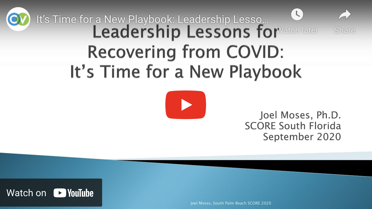 It’s Time for a New Playbook: Leadership Lessons for COVID-19 Recovery