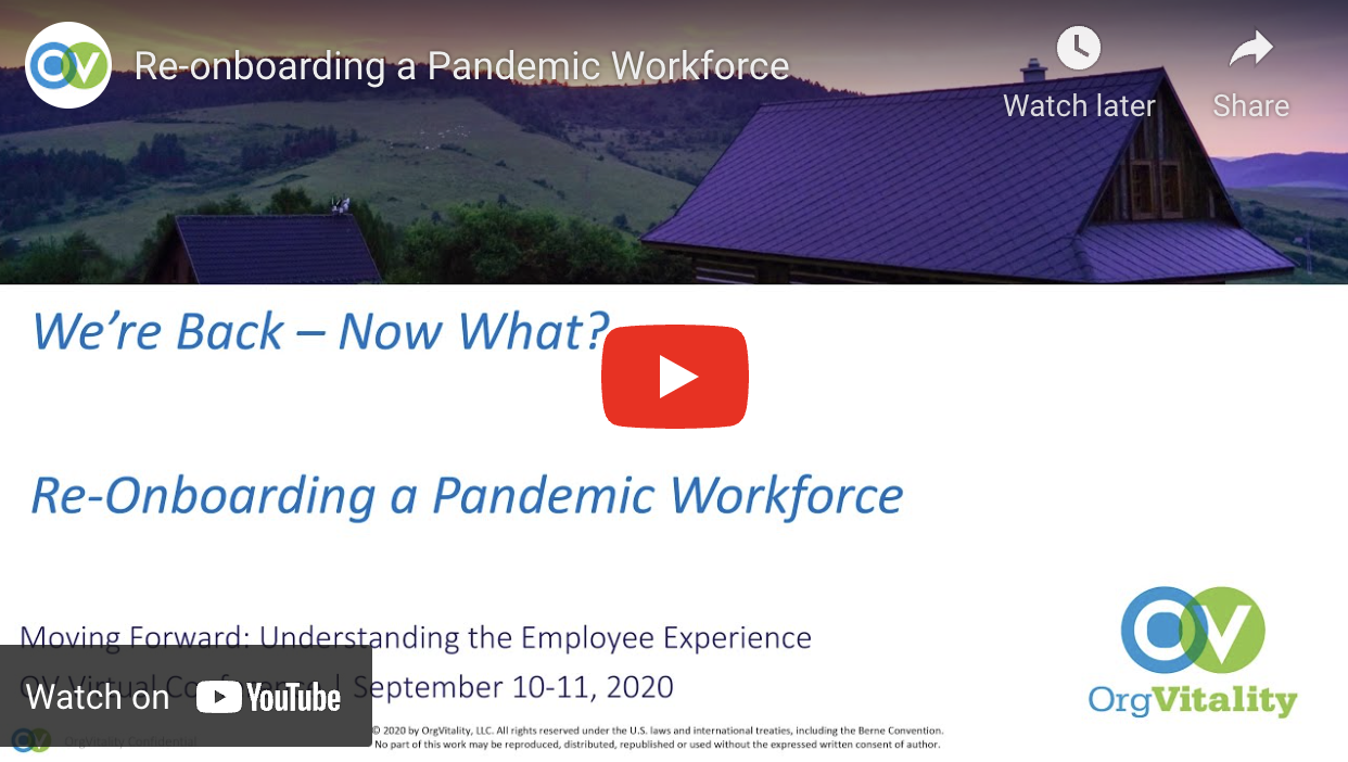 Re-onboarding a Pandemic Workforce