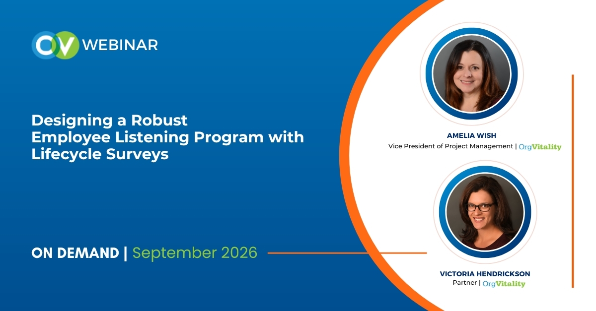 On Demand | Designing a Robust Employee Listening Program with Lifecycle Surveys