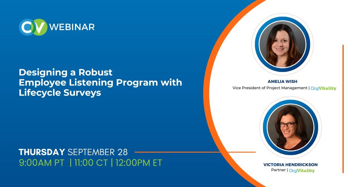 Upcoming Webinar | Designing a Robust Employee Listening Program with Lifecycle Surveys